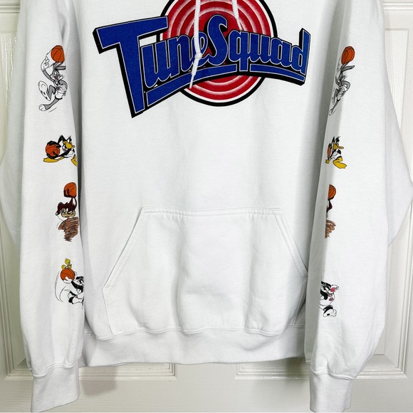 Space Jam Tune Squad Graphic Pullover Hoodie Sweatshirt White Unisex L - Picture 4 of 9